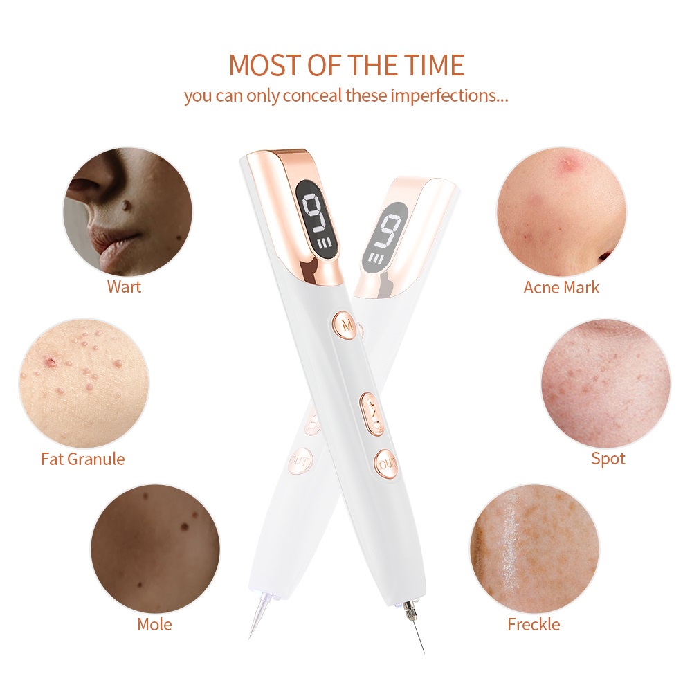 Bút Xóa Nốt Ruồi/Hình Xăm/Tàn Nhang 9 Cấp Độ Bằng Chất Liệu Pha Lê Dạng Lỏng Màu Đen