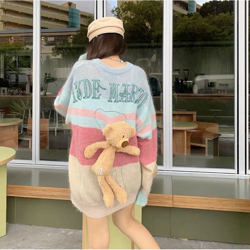 Áo nỉ Gấu Phối màu