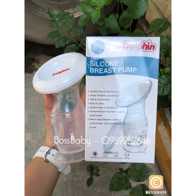 Cốc hút và hứng sữa silicone dolphin - ảnh sản phẩm 1