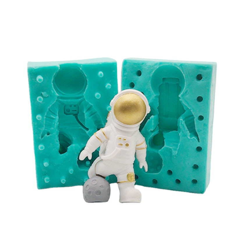 Khuôn Silicone Tạo Hình Phi Hành Gia Hoạt Hình 3D DIY