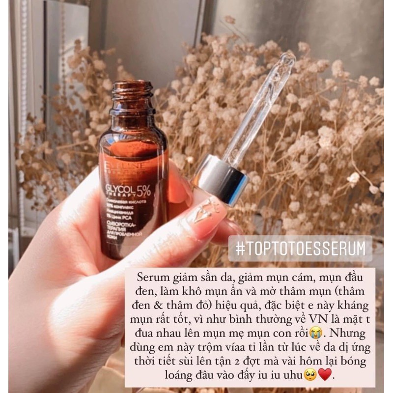 Serum Eveline Glycol Therapy 10% Niacinamide ngừa mụn, mờ thâm, giảm dầu nhờn cho da láng bóng, đều màu | BigBuy360 - bigbuy360.vn