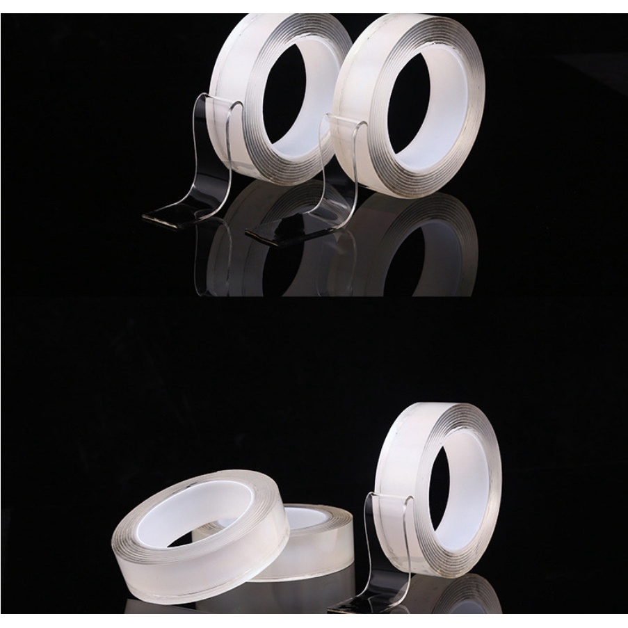 Băng Keo Nano Dán 2 Mặt Trong Suốt - Băng Dính 2 Mặt Đa Năng Dán Tường Treo Đồ, Treo Tranh Ảnh, Cố Định Vật,...