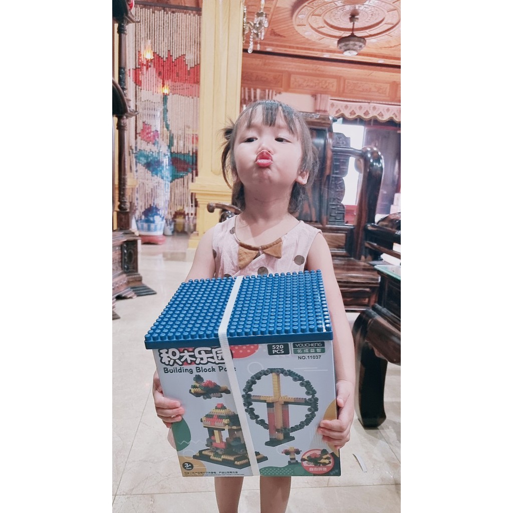 BỘ LEGO 520 CHI TIẾT GIÚP BÉ PHÁT TRIỂN TOÀN DIỆN TRÍ NÃO(Loại 1 có hộp)
