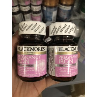 (Tem Chemist) (Combo 2 lọ ) Sắt cho bà bầu Blackmores Pregnancy Iron, lọ 30 viên