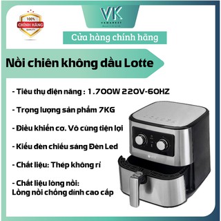 [Mã VKMALOTTE 5% ] Nồi chiên không dầu LOTTE 5,5L Bảo hành 1 năm lỗi 1 đổi 1