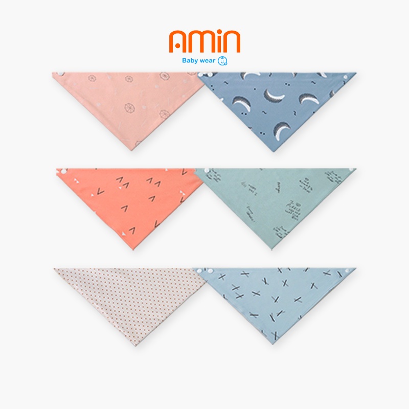 Khăn yếm tam giác quàng cổ sơ sinh 100% cotton