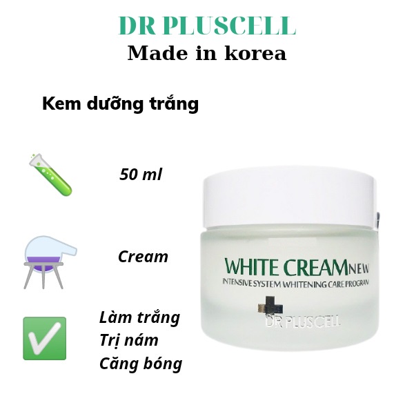 Kem dưỡng trắng dr pluscell white cream 50ml