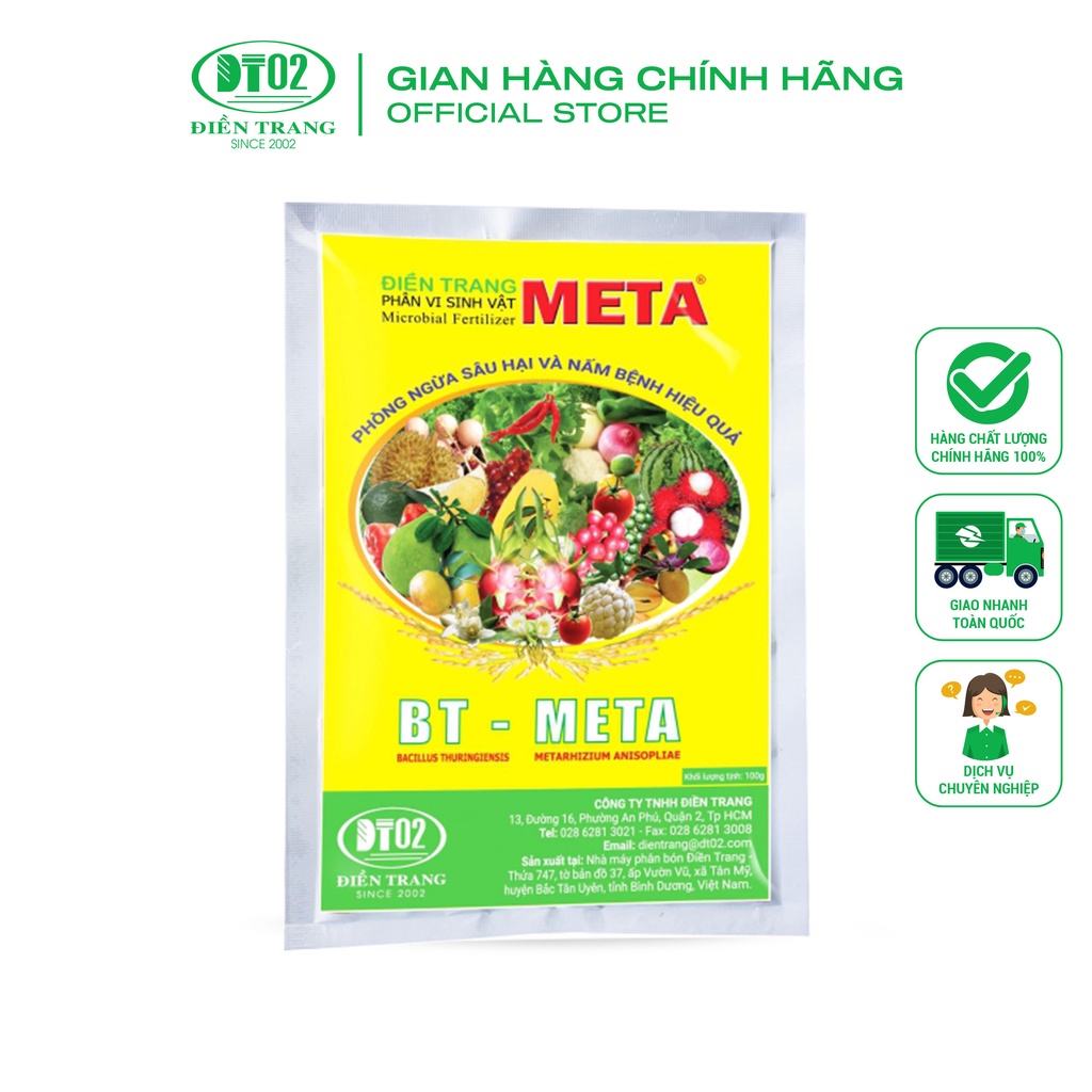 Trichoderma phòng ngừa nấm bệnh và sâu ăn lá Meta BT 100g