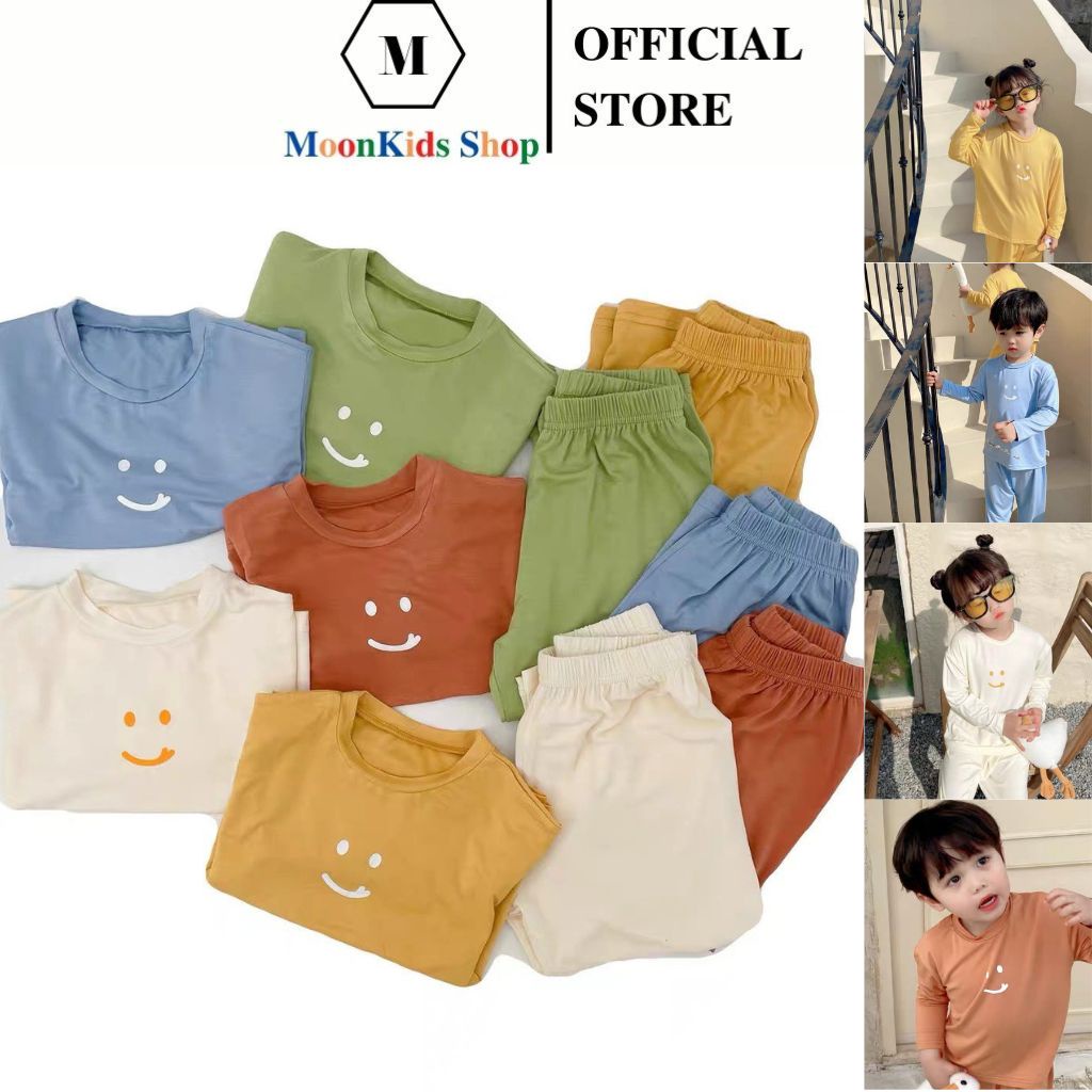 Bộ Thun Lạnh Dài Tay Cho Bé ✨sờ là sướng nhìn là thíc✨ 5 Màu cotton co giãn 4 chiều thấm hút mồ hôi cực tốt