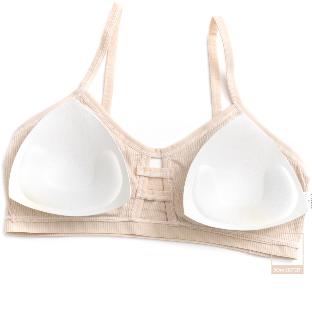 Áo lót thể thao không gọng mút mỏng màu trơn mút tháo rời được nâng ngực tự nhiên BOM SISTER BR4006 | BigBuy360 - bigbuy360.vn