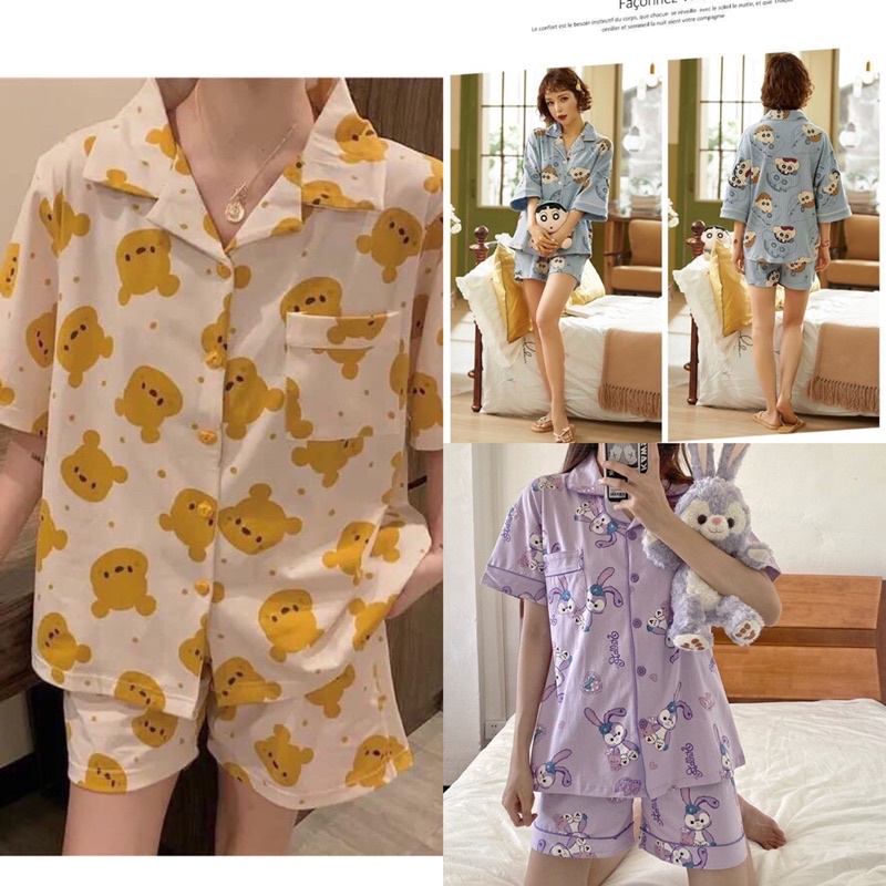 bộ ngủ pijama đùi Top siêu cute đáng yêu | BigBuy360 - bigbuy360.vn