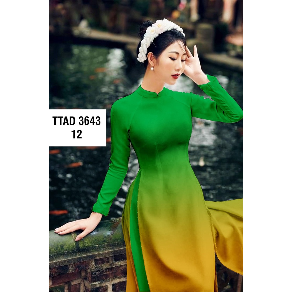 VẢI MAY ÁO DÀI IN KỸ THUẬT SỐ MÀU SẮC OMBRE