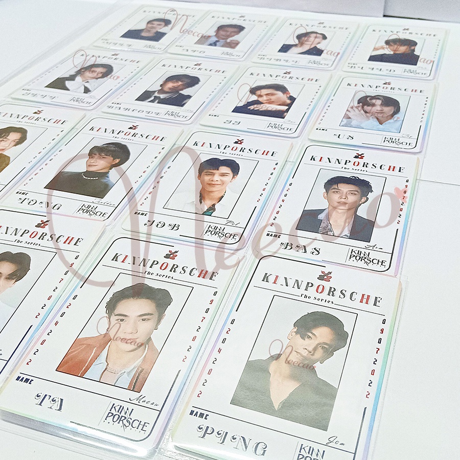 1 Character Card Bo Góc KINNPORSCHE The Series 16 Thành Viên MileApo BibleBuild JeffBarcode JJUs JobBas Designed Unoff