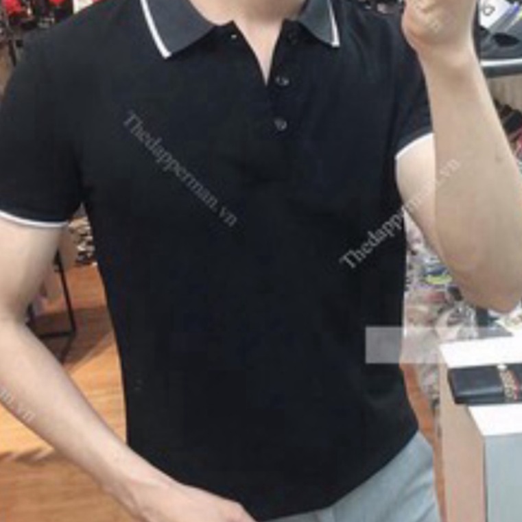 Áo Polo Nam Vải Cá Sấu Chất Cotton - Màu Đen | BigBuy360 - bigbuy360.vn