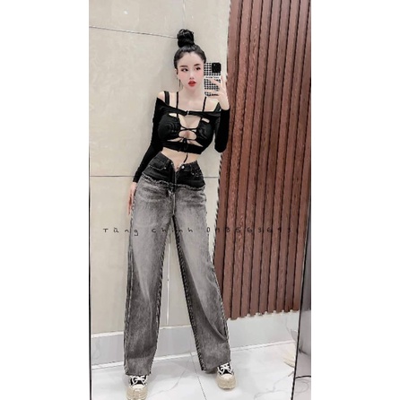 Quần jeans pha màu cạp hàng QCL1