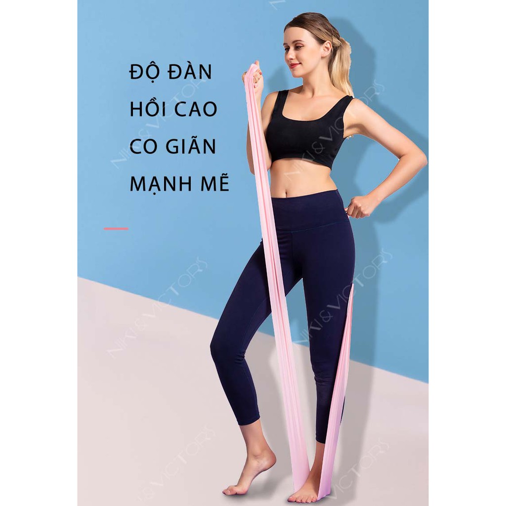 Dây Cao Su Đàn Hồi Kháng Lực Tập Thể Dục Yoga 1,5 Mét Và 2 Mét