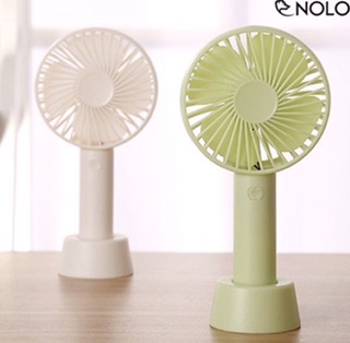 Quạt Sạc Mini Có Đế Kèm Đèn Pin