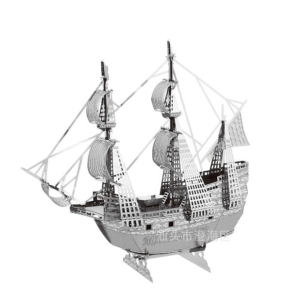 Mô Hình Kim Loại 3D Lắp Ráp Tàu Thuyền, Mô hình thép 3D thuyền buồm cổ điển