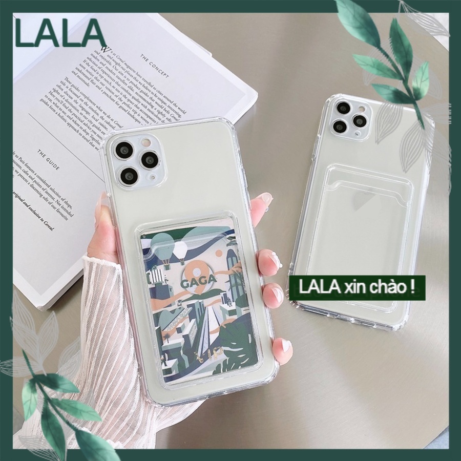 Ốp Lưng Trong Suốt Silicone Dẻo Có Ngăn Đựng Thẻ Mẫu Mới Cho Iphone - Full Dòng - Hàng Loại 1