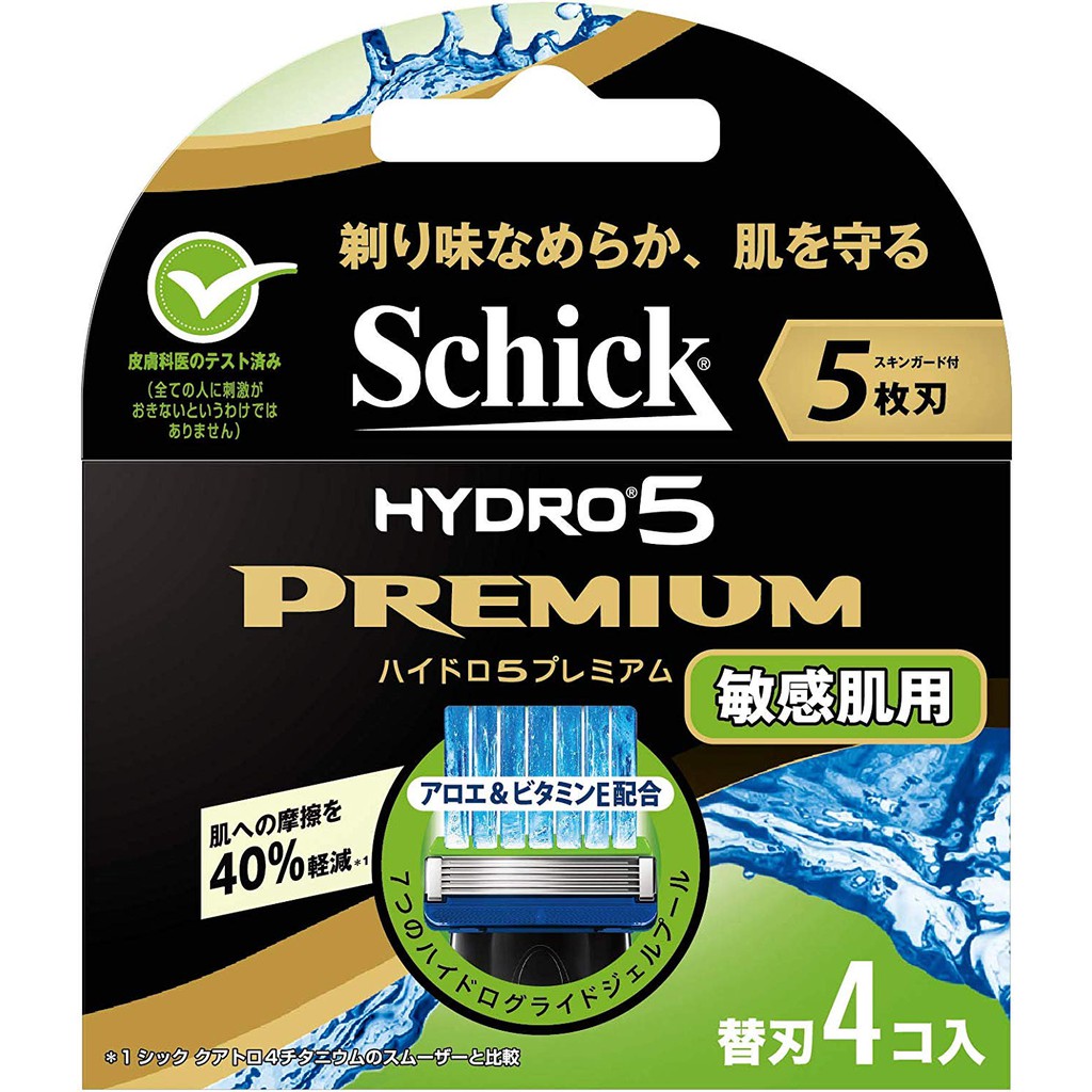 Vỉ 8 lưỡi dao cạo râu Schick Hydro 5 Premium - Japan