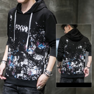 Áo Hoodie dài tay dáng rộng in họa tiết thời trang xuân thu cho nam