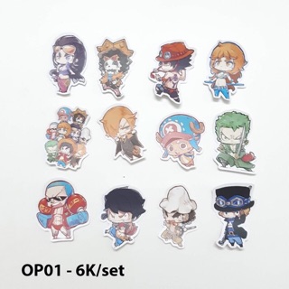 Sticker nhám onepiece (mẫu OP01-OP08) dán trang trí planer, scrapbook,.... size nhỏ 3-5cm