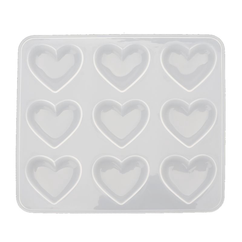 ❀AUTU 9 Cup Heart  Silicone Mould Baking Cupcake Resin Jewelry Mold