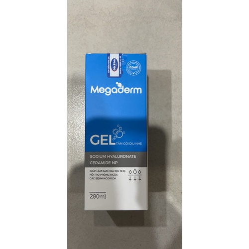 Kem dưỡng ẩm Megaderm 50g-Gel tắm gội dịu nhẹ Megaderm 280ml-Sữa rửa mặt Megaderm 100g