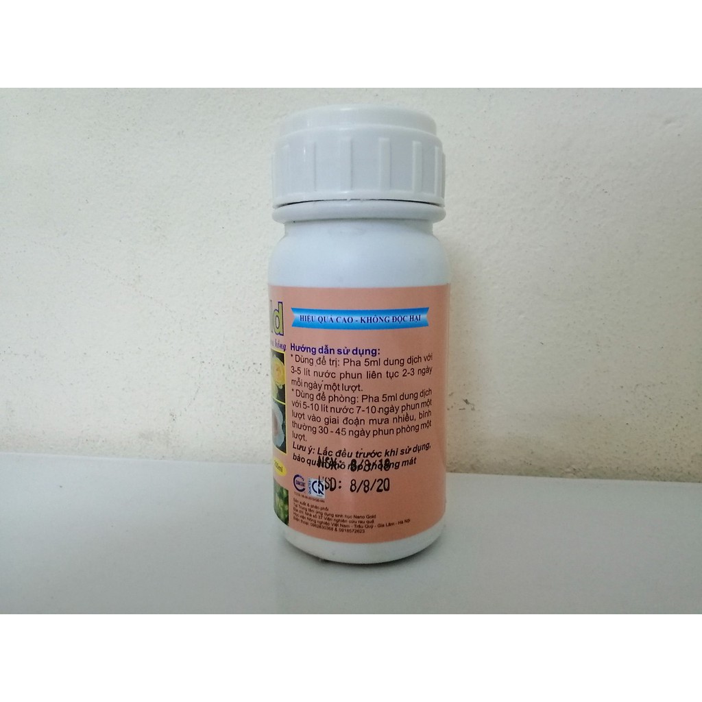 Thuốc sinh học đặc trị nấm bệnh hoa hồng, cây cảnh, rau sạch - Nano bạc đồng 250ml