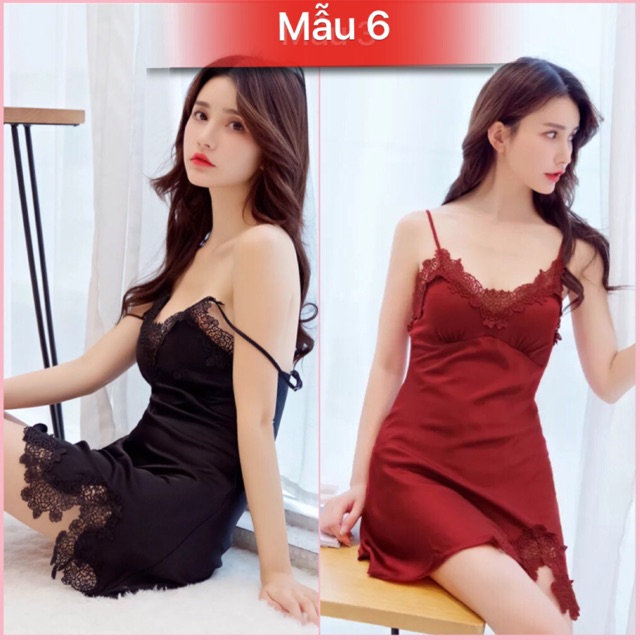 Váy Ngủ Sexy (Kèm Mút Ngực) Chất Mát Mịn Hàng Quảng Châu Cao Cấp | BigBuy360 - bigbuy360.vn