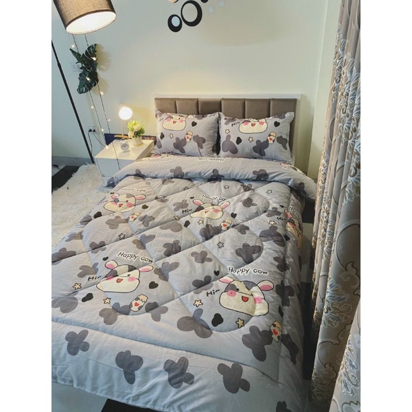Bộ Chăn hè Ga Gối Cotton Poly Combo 5 Món - Nhiều Mẫu Lựa Chọn