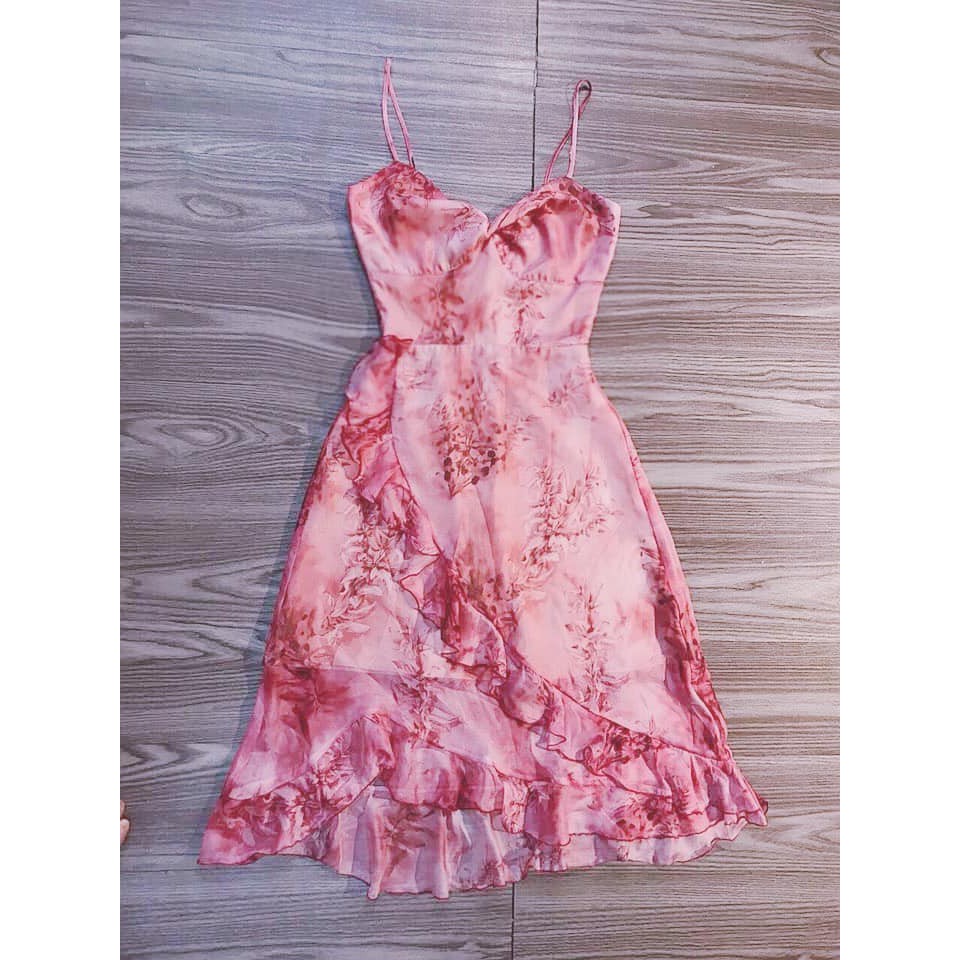 Com bo Đầm Hoa Nhung Ôm Dạ Tiệc