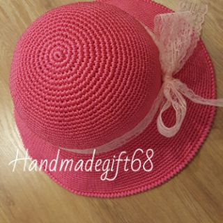 Mũ hè sợi thô handmade cho bé gái
