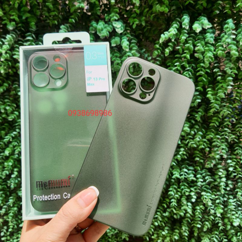 [ Xanh rêu ] Ốp lưng siêu mỏng Memumi Cho Iphone 13 pro max , 13 pro , 13 , 12 pro max màu xanh rêu