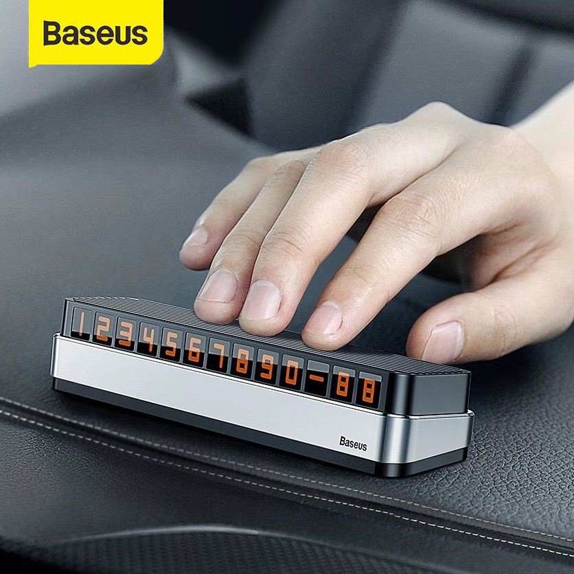 Bảng Ghi/Gắn Số Điện Thoại SĐT  trên Ô tô Xe Hơi Gắn Taplo khi đỗ xe vỏ nhôm bộ số - Chính hãng Baseus | BigBuy360 - bigbuy360.vn