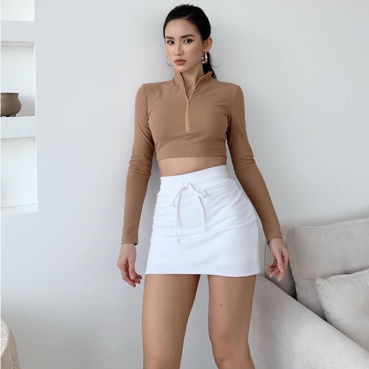 Chân Váy Da Cá Ngắn Nữ Busy Dáng A Cạp Chun CVDC | BigBuy360 - bigbuy360.vn