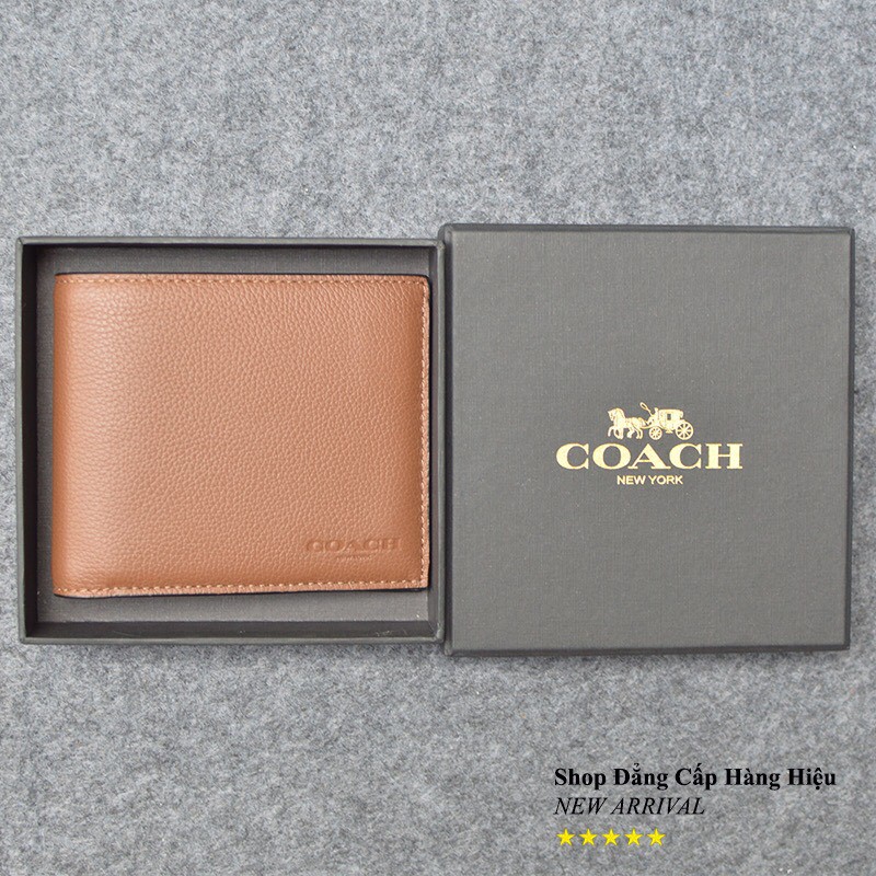 Ví Coach F4991 Double Billfold Leather Brown