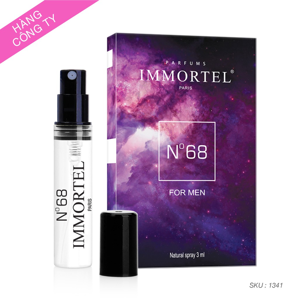 Nước hoa Nam IMMORTEL No68 Chai xịt 3ml Eau De Parfum