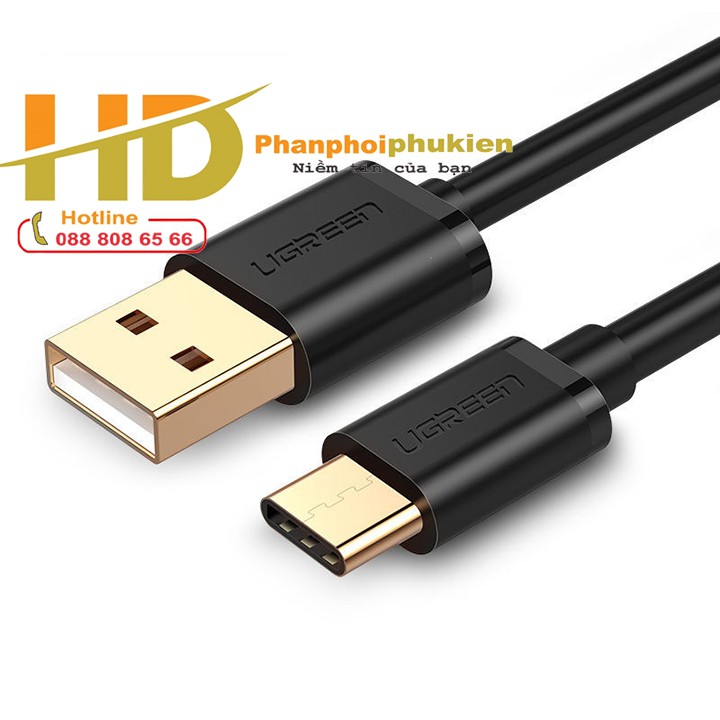 Cáp USB Type C to USB 2.0 dài 3M chính hãng Ugreen 30162