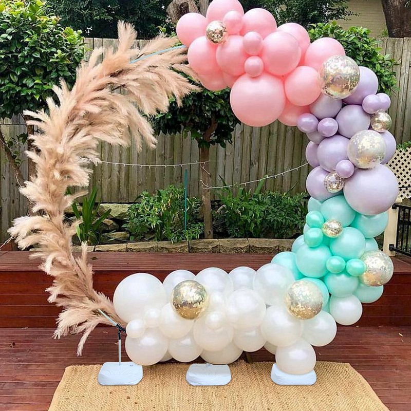 Bộ Bong Bóng Kèm Giá Đỡ Bằng Nhựa Dùng Trang Trí Tiệc Sinh Nhật/ Đám Cưới Tiện Lợi