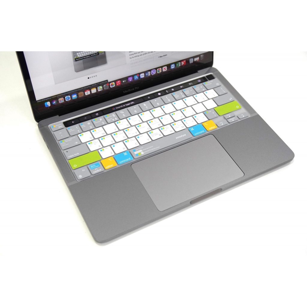 Miếng phủ bàn phím bảo vệ dành cho MacBook Pro 13 inch 2020 M1 hiệu INNOSTYLE (USA) KEYGUARD NAVIGATOR SHORTCUT