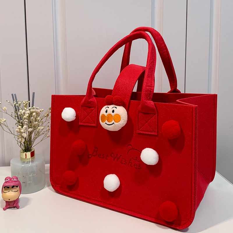 Túi tote IELGY dáng vuông vải nỉ hoạt hình cho nữ