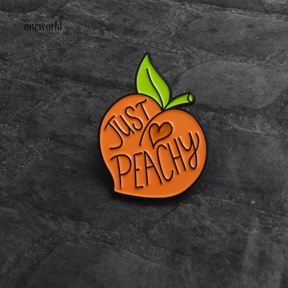 Huy hiệu cài áo phim hoạt hình quả đào Peach Heart đáng yêu