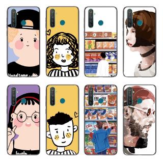 Ốp điện thoại TPU mềm họa tiết hoạt hình cho OPPO Realme 5i / Realme 5S / Realme 5 Pro / Realme Q