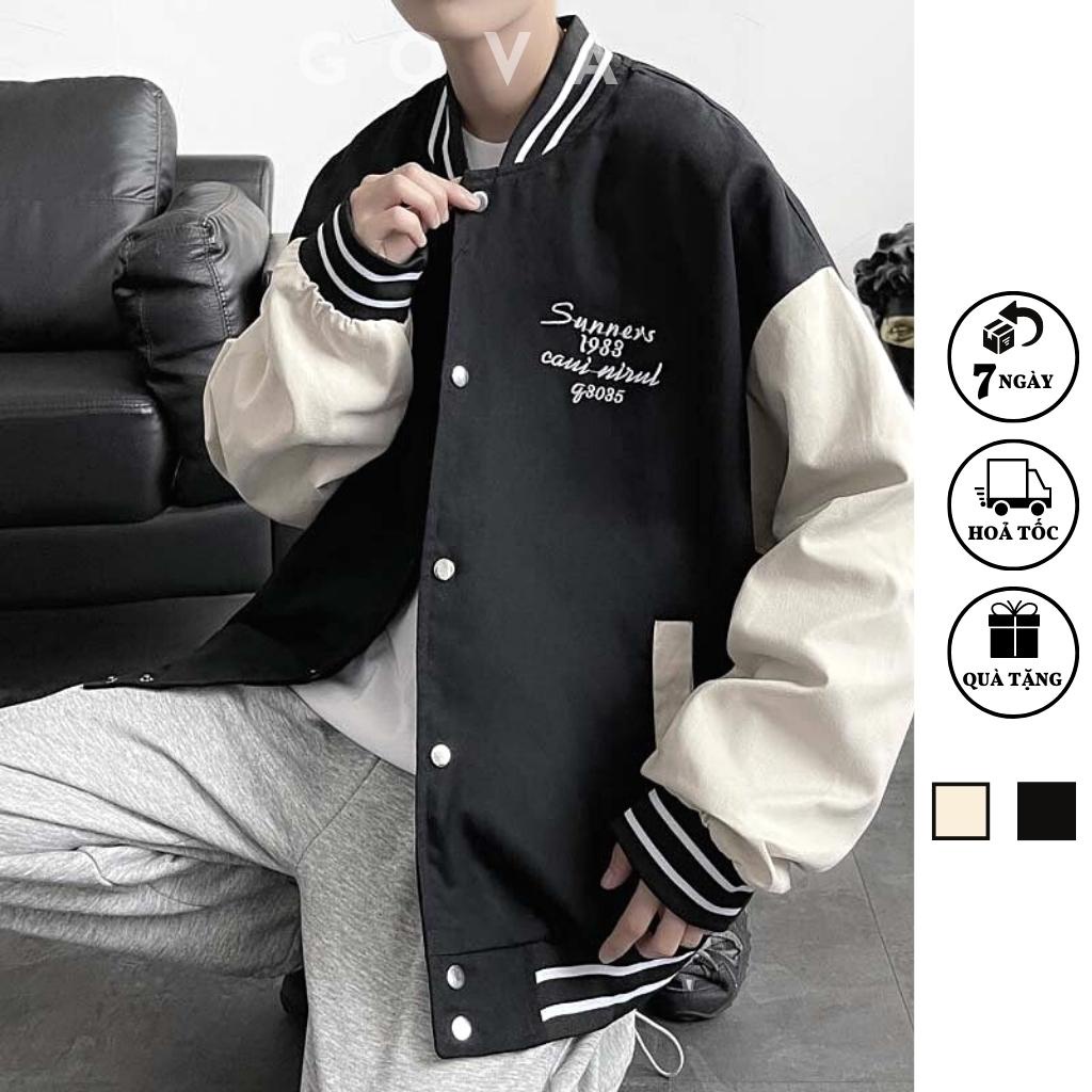 Áo Khoác Bomber 1983 Chất Dù 2 Lớp Nam Nữ Form Rộng Unisex, Áo Gió Chống Nắng Ulzzang GOVA