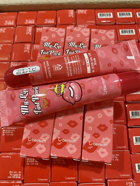 Son xăm môi Hàn Quốc chính hãng Berisom Chu My Lip Tint Pack# Dear Coral Cam hồng san hô | BigBuy360 - bigbuy360.vn