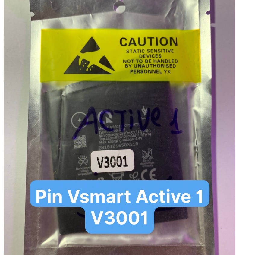 Pin chính hãng Vsmart V3001 | Vsmart Active 1 - 3100mAh - có bảo hành