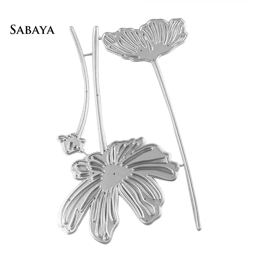 Khuôn Cắt Giấy Kim Loại Hình Hoa Xinh Xắn Tiện Dụng