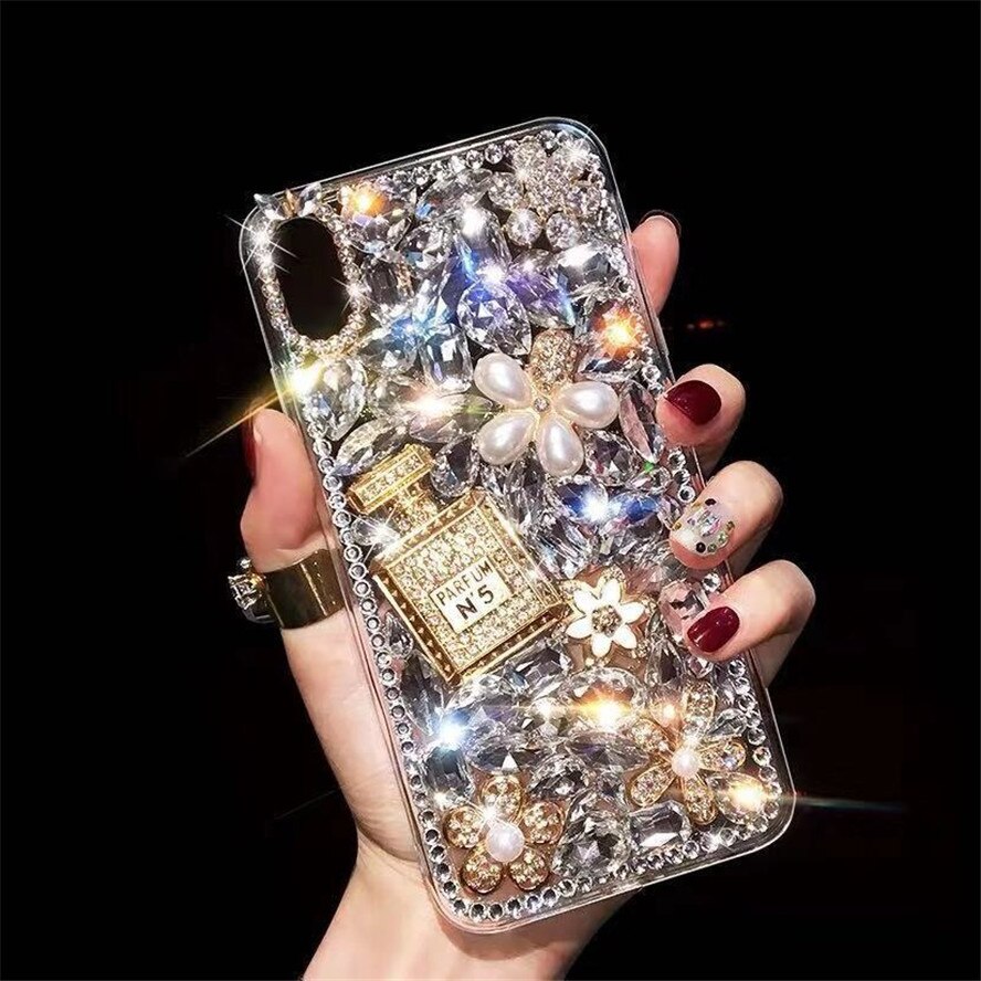Ốp Điện Thoại Đính Đá Lấp Lánh Sang Trọng + Dây Đeo diy Cho iphone 11 pro max 14 13 12 pro xr xs max x 6s 7 8 plus se 2020