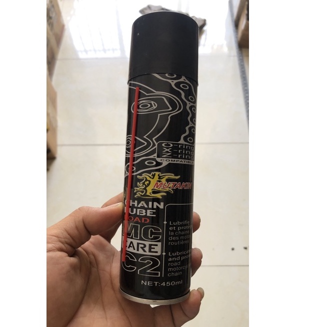 Chai xịt bôi trơn bảo dưỡng sên / xích xe mô tô MUTAKIN 450ml